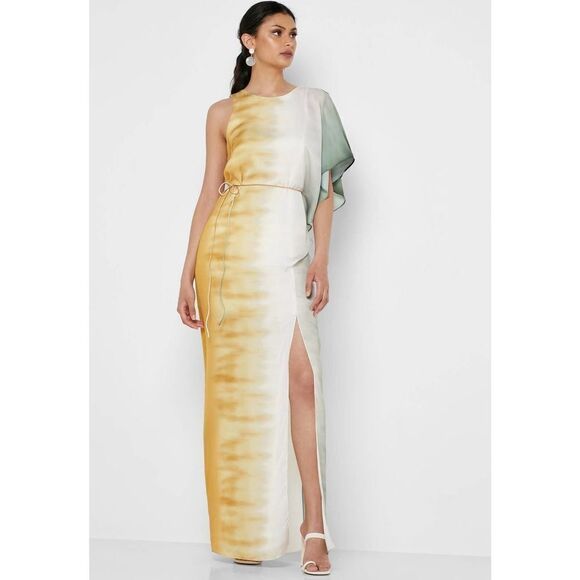 Mango Asymmetric Tie Dye Belted Dress - Picture 2 of 5